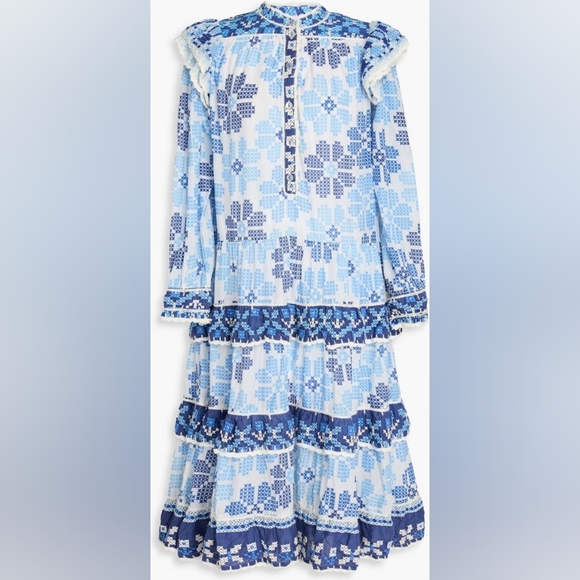 Farm Rio Blue And White Dress - Picture 2 of 3